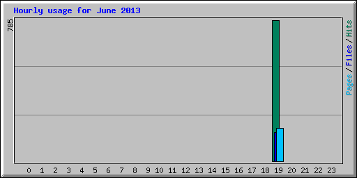Hourly usage for June 2013